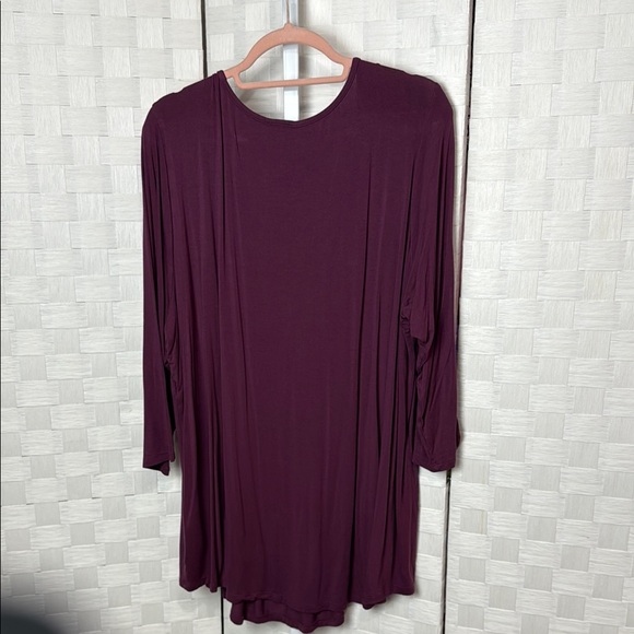 Avenue Women's Purple Pleated Top - Picture 4 of 4